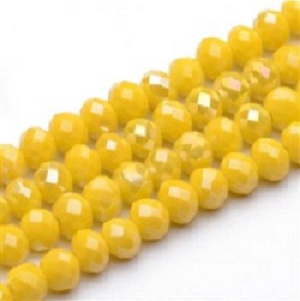 Streng facet kralen 6x4mm | Oker | Ca. 90 kralen | Sieraden maken